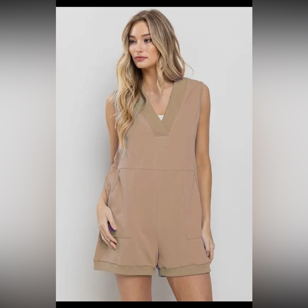 Mineral Washed French Terry Romper